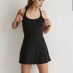 Madewell Flex Cutout Fitness Dress Black
